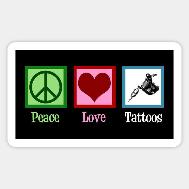 Peace Love Tattoos Sticker by epiclovedesigns